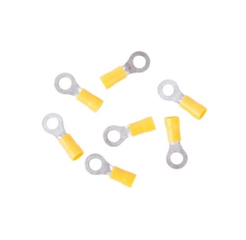 1/4" Stud Vinyl-Insulated Yellow Ring Terminals