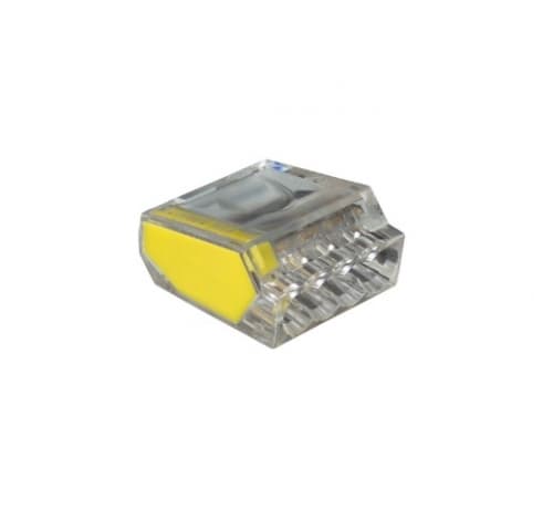 4-Port Yellow Push-In Wire Connectors