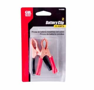 30 Amp Copper Insulated Battery Clips