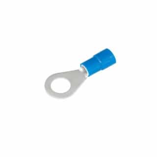 #16-14 AWG Blue Ring Terminals, Vinyl-Insulated, Nickel