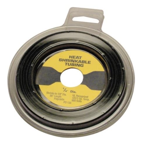 8-ft Disk Pack Thin Wall Heat Shrink Tubing, .063-.031, Black