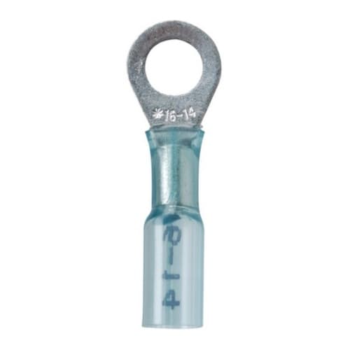 Brazed Seam Ring Wire Terminal, 22-18 AWG, 6 Stud, Clear Seal