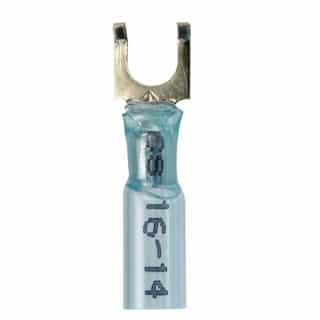 FTZ Industries Brazed Seam Flanged Fork Terminal, 22-18 AWG, 6 Stud, Clear Seal
