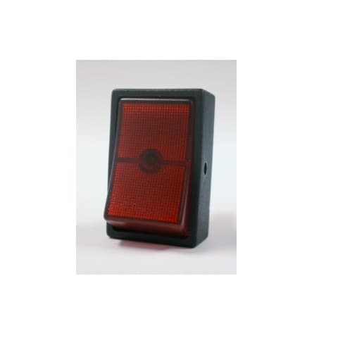 16 Amp Illuminated Red Glow Rocker Switch