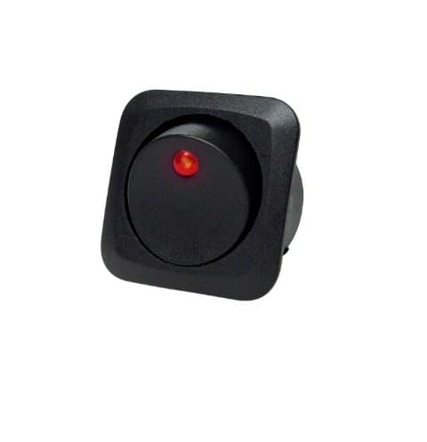 25 Amp Illuminated LED Red Dot Rocker Switch