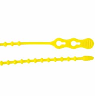 18-in Beaded Cable Tie, 140lb, Yellow