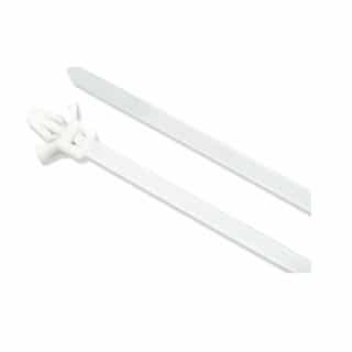 8-in Push-Mount Cable Tie, 50lb, Natural