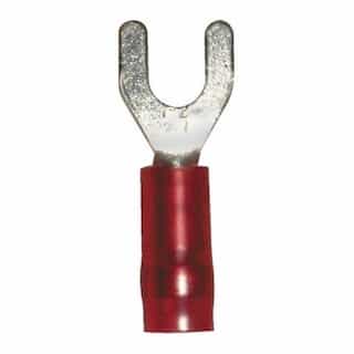 Solderless Non-Insulated Terminal Spade/Forks, 22-18 GA, 6 Stud Size