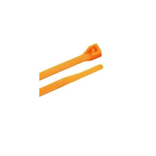 8-in Cable Tie, 50lb, Orange