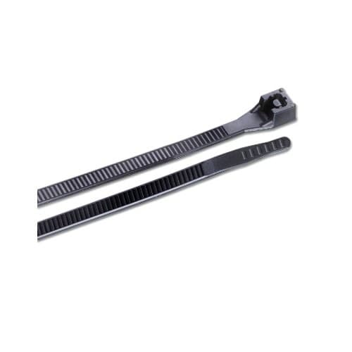 12-in Releasable Cable Ties, 50lb, Black