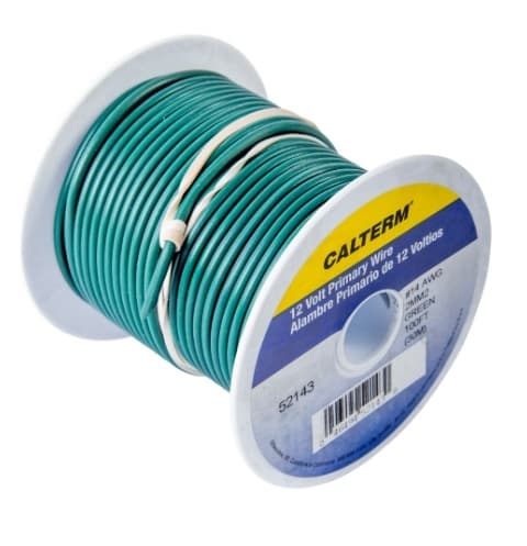 Calterm 100 FT #14 AWG Green Primary Copper Wire