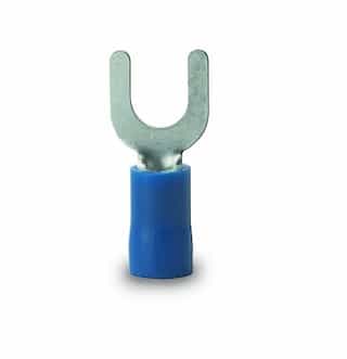 #16-14 AWG Blue Spade Terminals, Stud Size #10