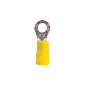 Calterm #12-10 AWG Yellow Ring Terminals, Stud Size #10