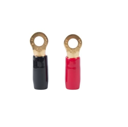 5/16" Stud Red & Black Gold-Tech Ring Terminals