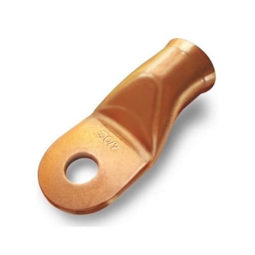Copper Starter Lug, Bare, 4/0 AWG, 5/16-in Stud, .559 Diameter