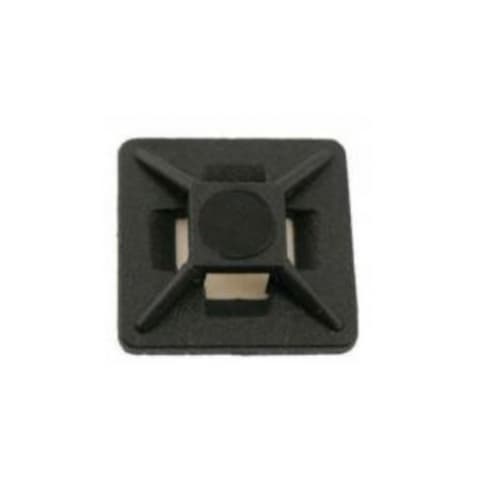 FTZ Industries Adhesive Back Mounting Bases, .75 X .75, #6 Hole, UV Black, 100 Pack