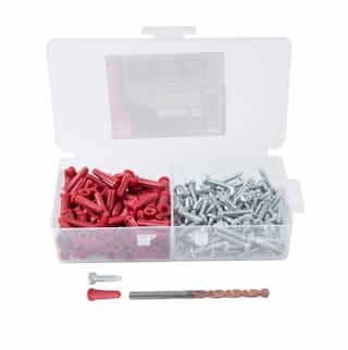 1/4" Plastic Conical Anchor Kit