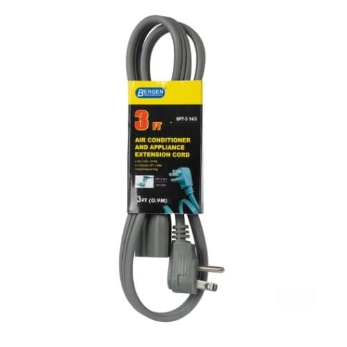 Bergen 15 Amp 3-ft Extension Cord for Air Conditioner & Major Applications, 125V
