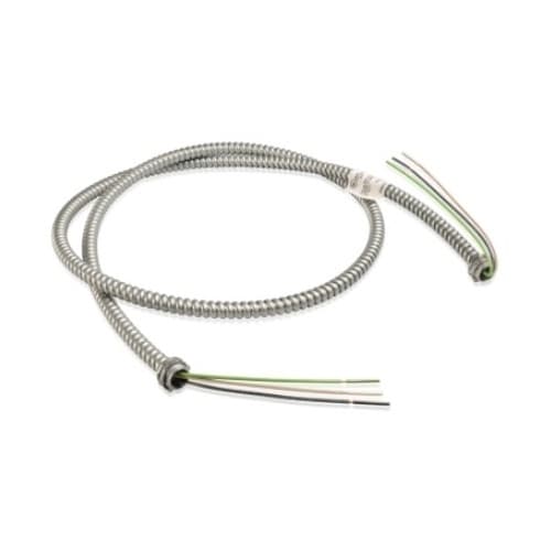 6-ft Fixture Whip, 12 AWG, Snap-In Connector