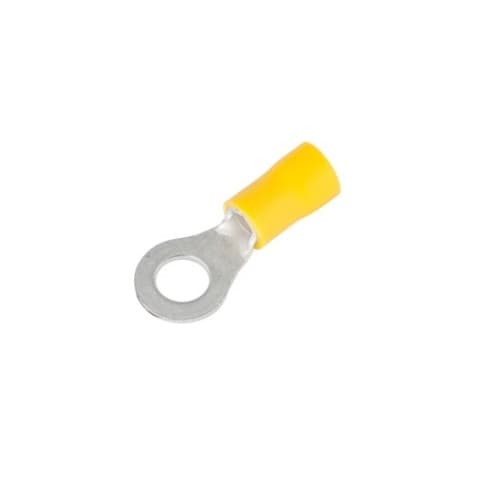 16-14 AWG Stud Ring Terminal, 12-0.25-in, Yellow