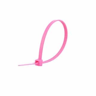 6-in Cable Tie, 18 lb, Fluorescent Pink