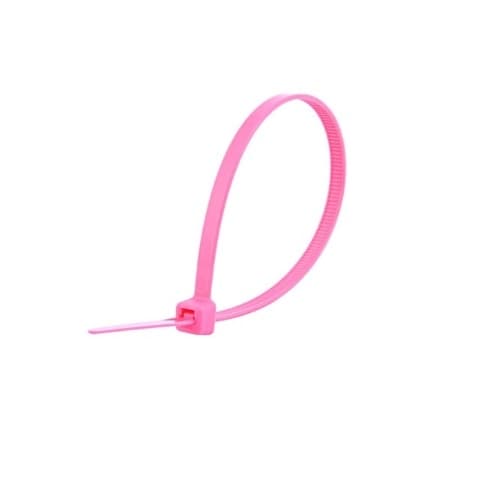 8-in Cable Tie, 18 lb, Fluorescent Pink