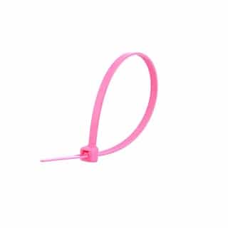 4-in Cable Tie, 18 lb, Fluorescent Pink
