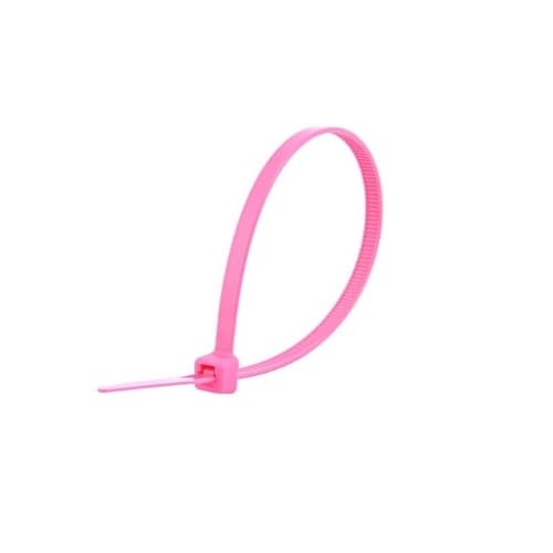 Gardner Bender 4-in Cable Tie, 18 lb, Fluorescent Pink