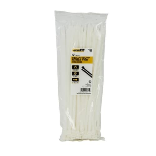 14-in Heavy Duty Cable Ties, 120lb, Natural