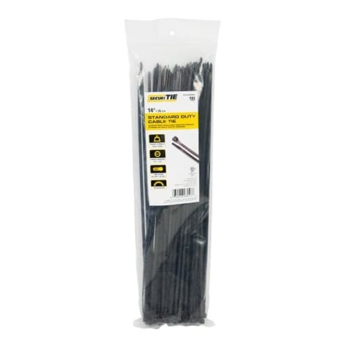 14-in Cable Ties, 50lb, Black