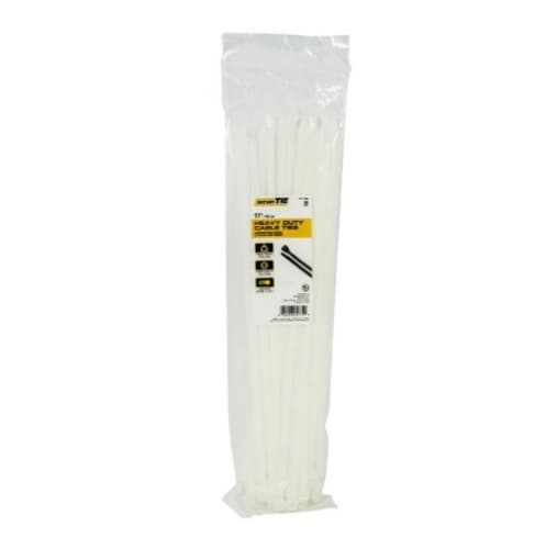 17-in Heavy Duty Cable Ties, 175lb, Natural