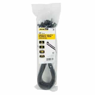 24-in Extra Heavy Duty Cable Ties, 175lb, Black
