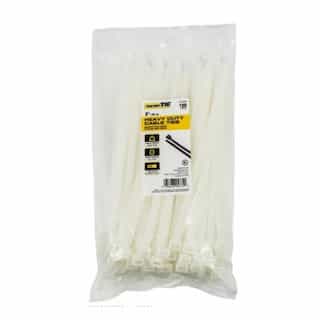8-in Heavy Duty Cable Ties, 120lb, Natural