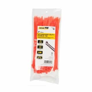 8-in Cable Ties, 50lb, Orange