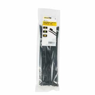 11-in Double Headed Cable Ties, 50lb, Black