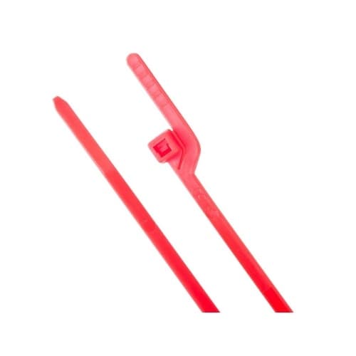 6-in EZ-Off Cable Ties, 40lb, Red