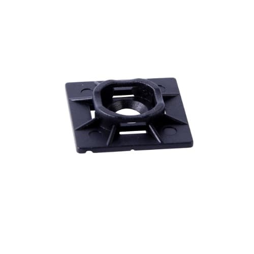 1-in Adhesive Lined Mounting Base for Cable Ties, Black