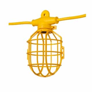 50-ft 14/3 15A Plastic Temp String Light Fixture w/o Bulb, Yellow