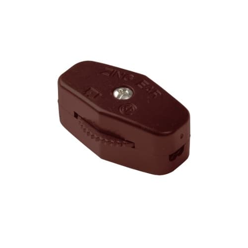 6 Amp SPST Heavy Duty Cord Switch, Brown