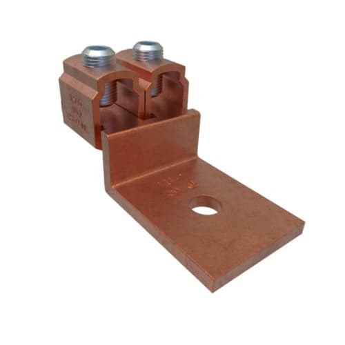 FTZ Industries Mechanical Lug, Copper, 2 Conductor, 1 Hole, 3/8-in Bolt, 4/0-2 AWG