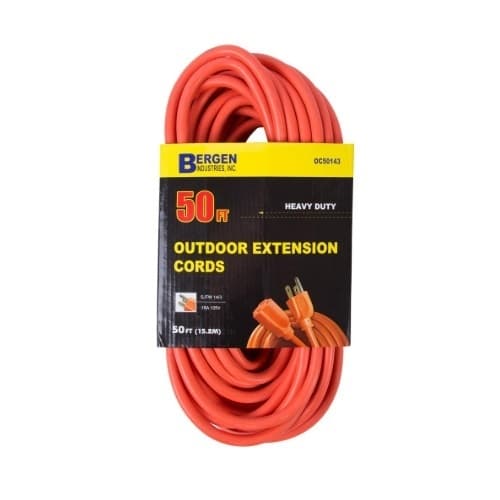 50-ft Extension Cord, Orange