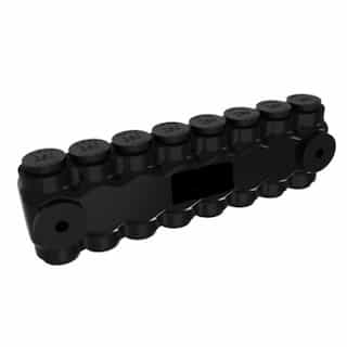 FTZ Industries Insulated Multi-Tap Connector, 6 Ports, 250-6 kcmil, Mountable, Black