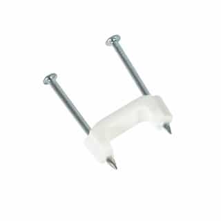 0.5-in Plastic Polyethylene NM Cable Staple w/ Zinc Nail, White, 50PK