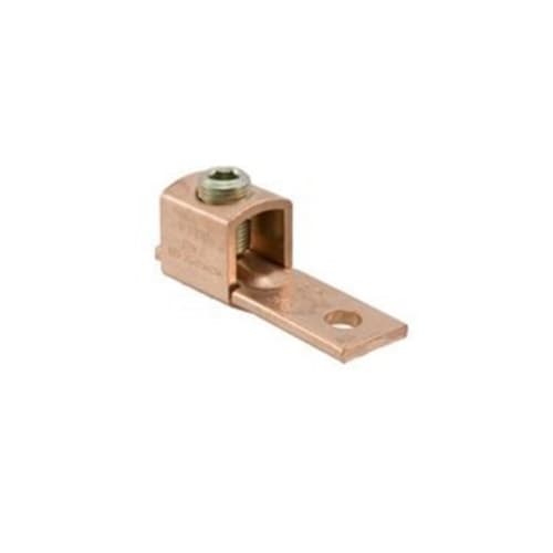 FTZ Industries Copper Mechanical Lug, Straight, 1/4-in, 1/0-6 AWG