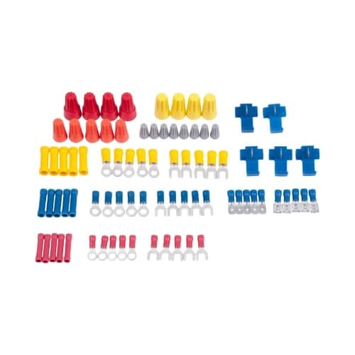 80 Piece Assorted Connectors, Terminal, Splices & Disconnects Kit