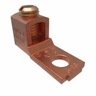 FTZ Industries Mechanical Lug, 6-14 AWG, 1 Port, #10 Bolt Size, Copper