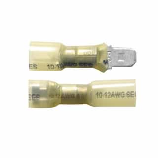12-10 AWG Heat Shrink Male/Female Disconnects, Yellow