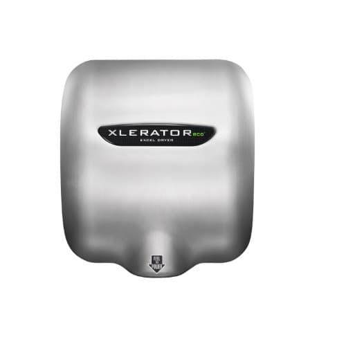 Xlerator ECO Automatic Hand Dryer, No Heat Element, Stainless Steel, 277V