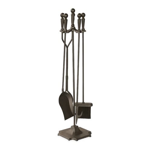 UniFlame 31-in 5pc Bronze Finish Fireset with Ball Handles