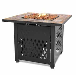 Endless Summer 30-in Outdoor Gas Fire Pit w/ Slate Tile Mantel, Liquid Propane